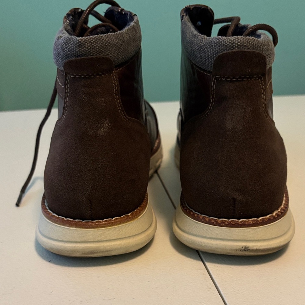 Men's Flag & Anthem Brown Leather Boots Great Condition Size 9.5  Flannel lined - Picture 2 of 7